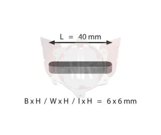 ACHSKEIL 6x6x40mm