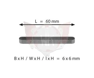 ACHSKEIL 6x6x60mm