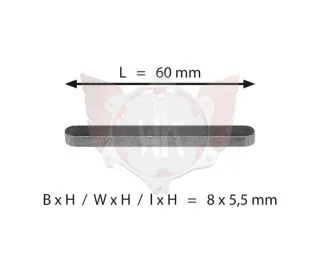 ACHSKEIL 8x5,5x60mm