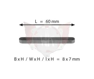 ACHSKEIL 8x7x60mm