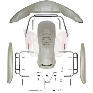 BODYWORK 507/509 KOMPLETT MIT HALTERN, PERLWEISS