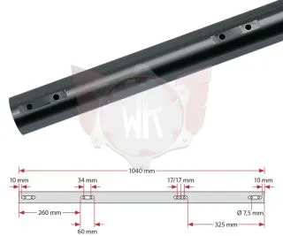 ACHSE KZ 1040x50x2mm MEDIUM, SCHWARZ