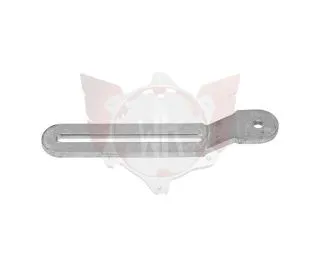 AUSPUFFHALTER GEKRÖPFT, STAHL, LANGLOCH 8mm