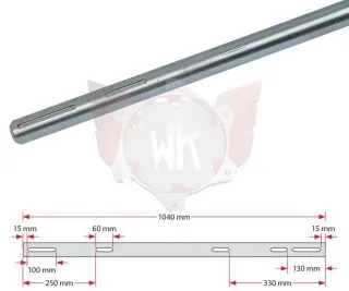 ACHSE 1040x30x5mm MITTEL