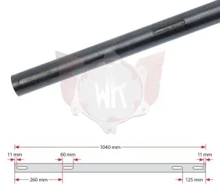 ACHSE 1040x40x3mm MITTEL 100ccm, SCHWARZ