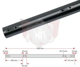 ACHSE 1040x50x2mm WEICH 100ccm, SCHWARZ