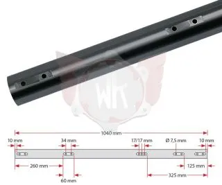ACHSE 1040x50x2mm HART 125ccm, SCHWARZ