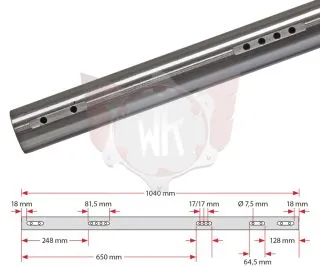 ACHSE 1040x50x2mm HART 5 KEYS UNIVERSAL