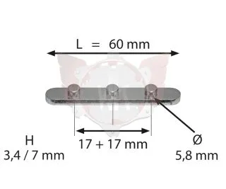 PASSFEDER 8mm MIT 3 STIFTEN Ø 5,8mm