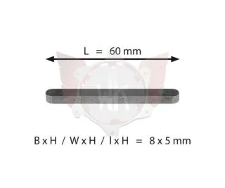 ACHSKEIL 8x5x60mm WILDKART