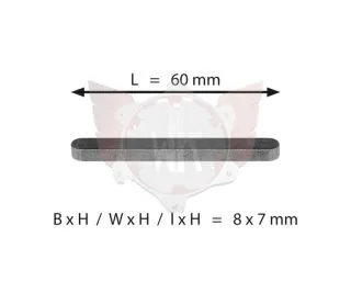 ACHSKEIL 8x7x60mm WILDKART