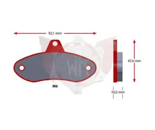 SATZ BREMSBELÄGE SINTER 490-0, ROT