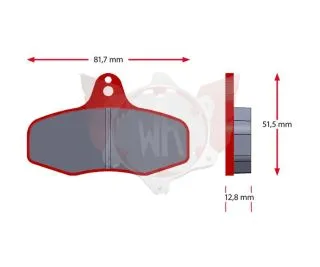 SATZ BREMSBELÄGE SINTER 536-0, ROT