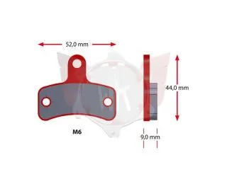 SATZ BREMSBELÄGE SINTER 561-0, ROT