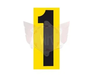 STARTNUMMER SCHWARZ GERADE NR. 1