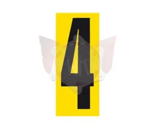 STARTNUMMER SCHWARZ GERADE NR. 4