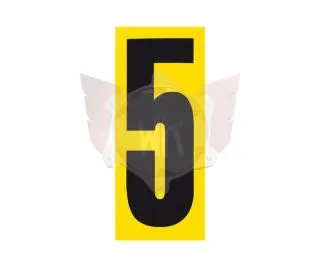 STARTNUMMER SCHWARZ GERADE NR. 5