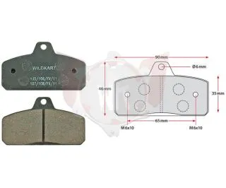 SATZ BREMSBELÄGE HINTEN HART