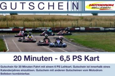 20 Minuten 6,5 PS Kart fahren